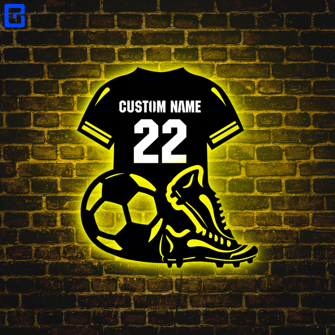 Manufacturers Custom Soccer Football Metal Light Box Signage Acrylic Led Wall Sign Boards for Shop and Store