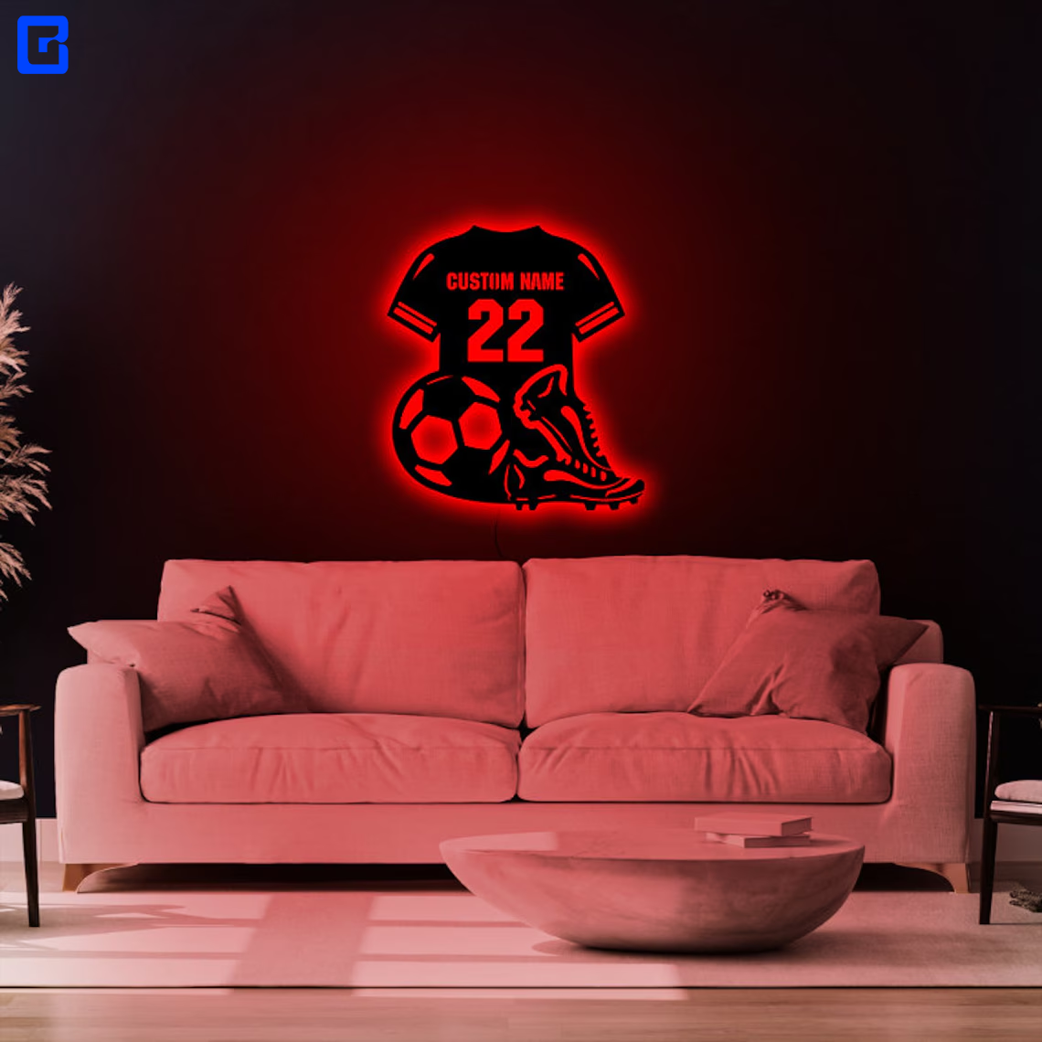 Manufacturers Custom Soccer Football Metal Light Box Signage Acrylic Led Wall Sign Boards for Shop and Store