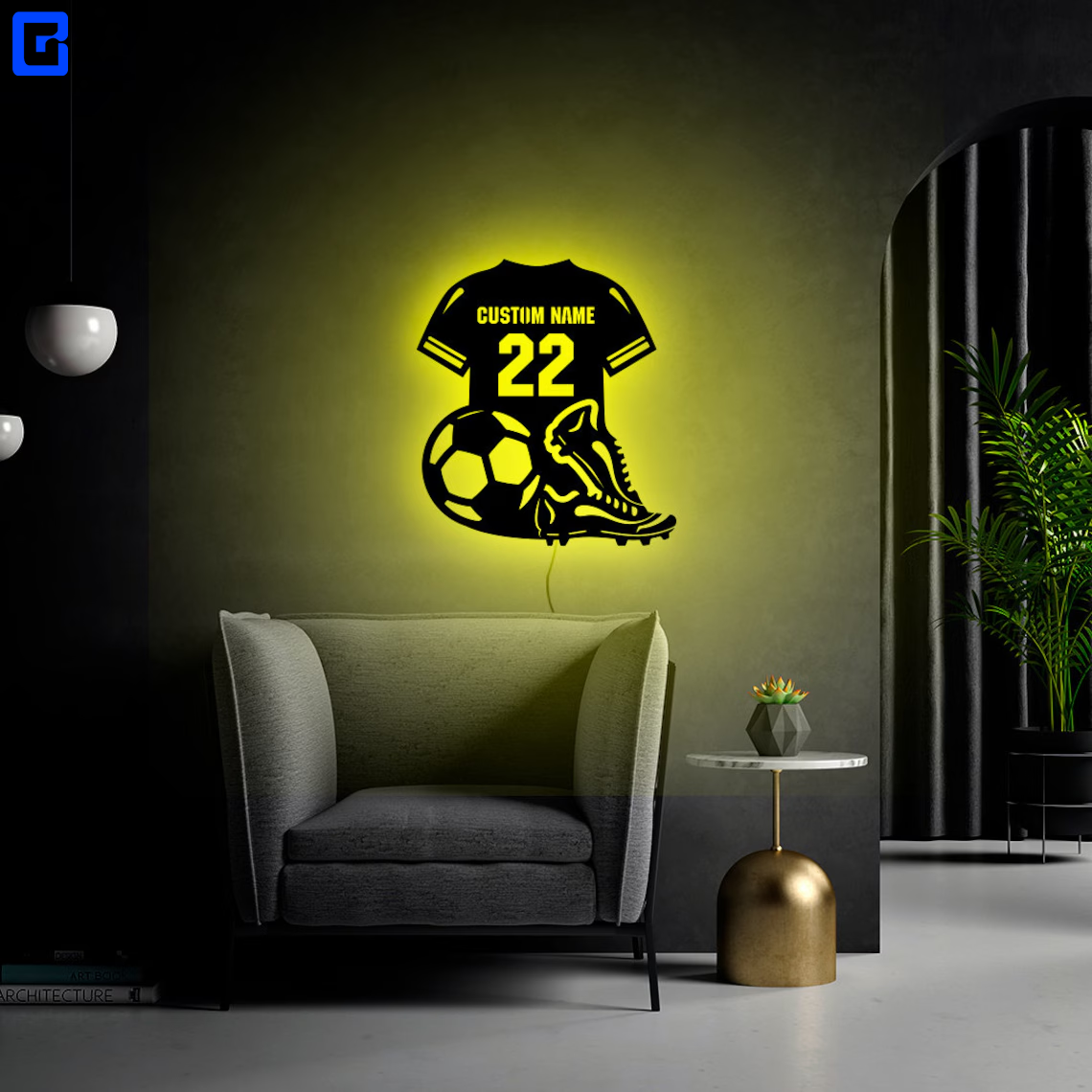 Manufacturers Custom Soccer Football Metal Light Box Signage Acrylic Led Wall Sign Boards for Shop and Store