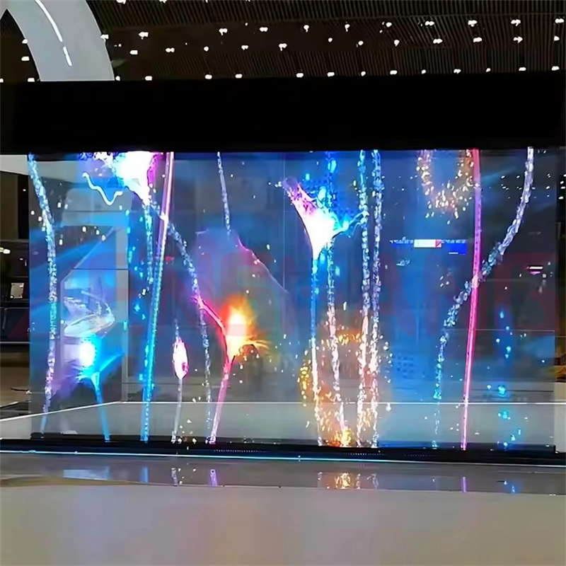 Outdoor Flexible Transparent Led Display Panel Adhesive Transparent Film Screen On Glass Window