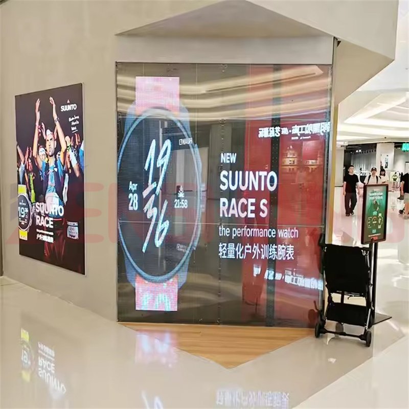 Outdoor Flexible Transparent Led Display Panel Adhesive Transparent Film Screen On Glass Window