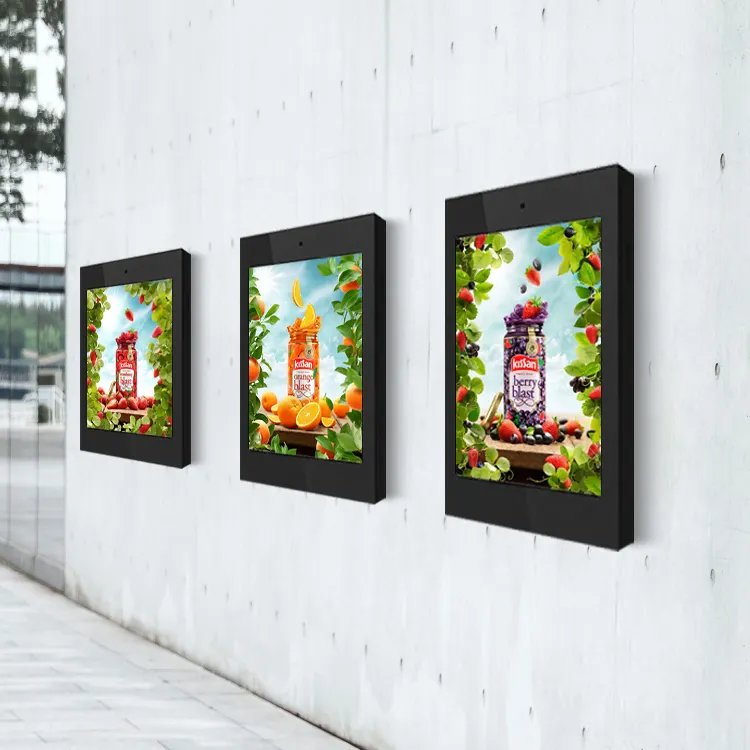 High Brightness Sign Board 1000 Nits IP65 Water Monitor 50 inch advertising boards wall mount outdoor digital signage