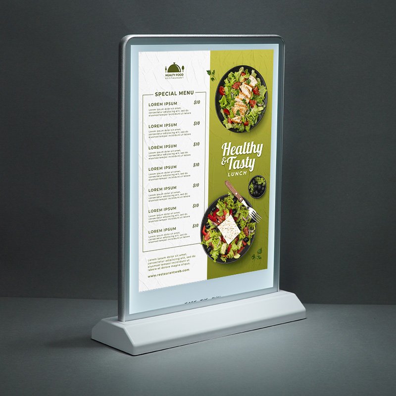 led light box sign battery powered desktop menu board rechargeable a4 led advertising light box