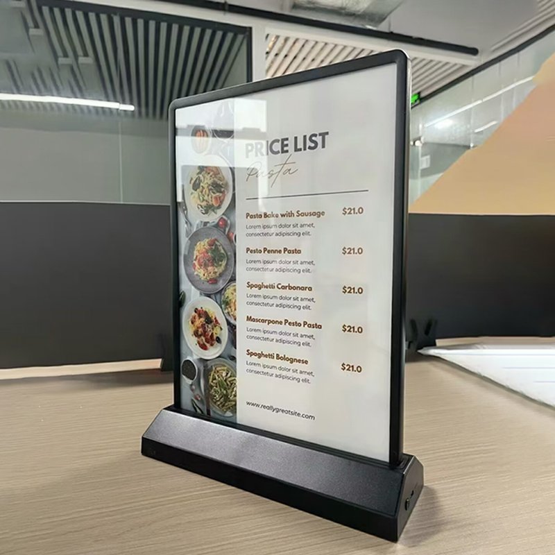 led light box sign battery powered desktop menu board rechargeable a4 led advertising light box