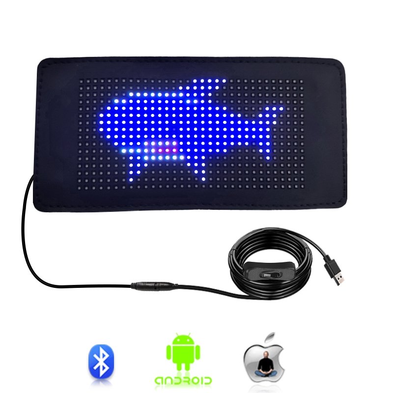 Car message led board led flexible display car led sign light up window sticker led panel for car