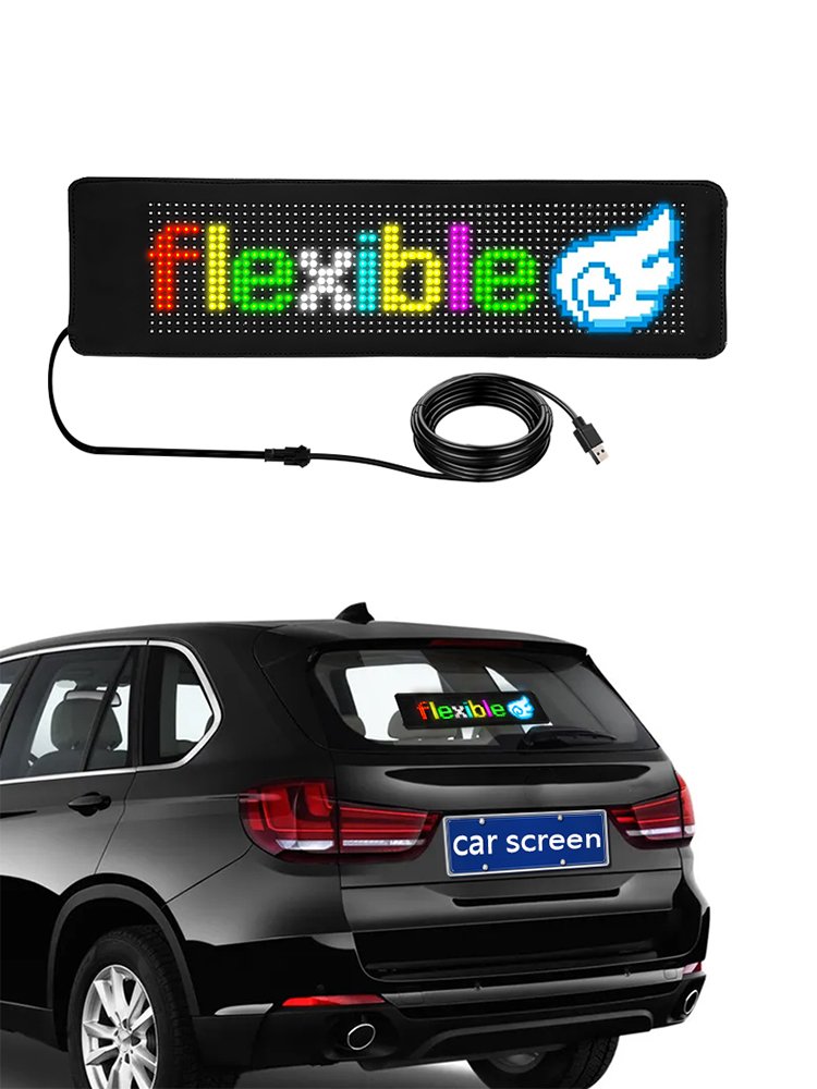 Car message led board led flexible display car led sign light up window sticker led panel for car