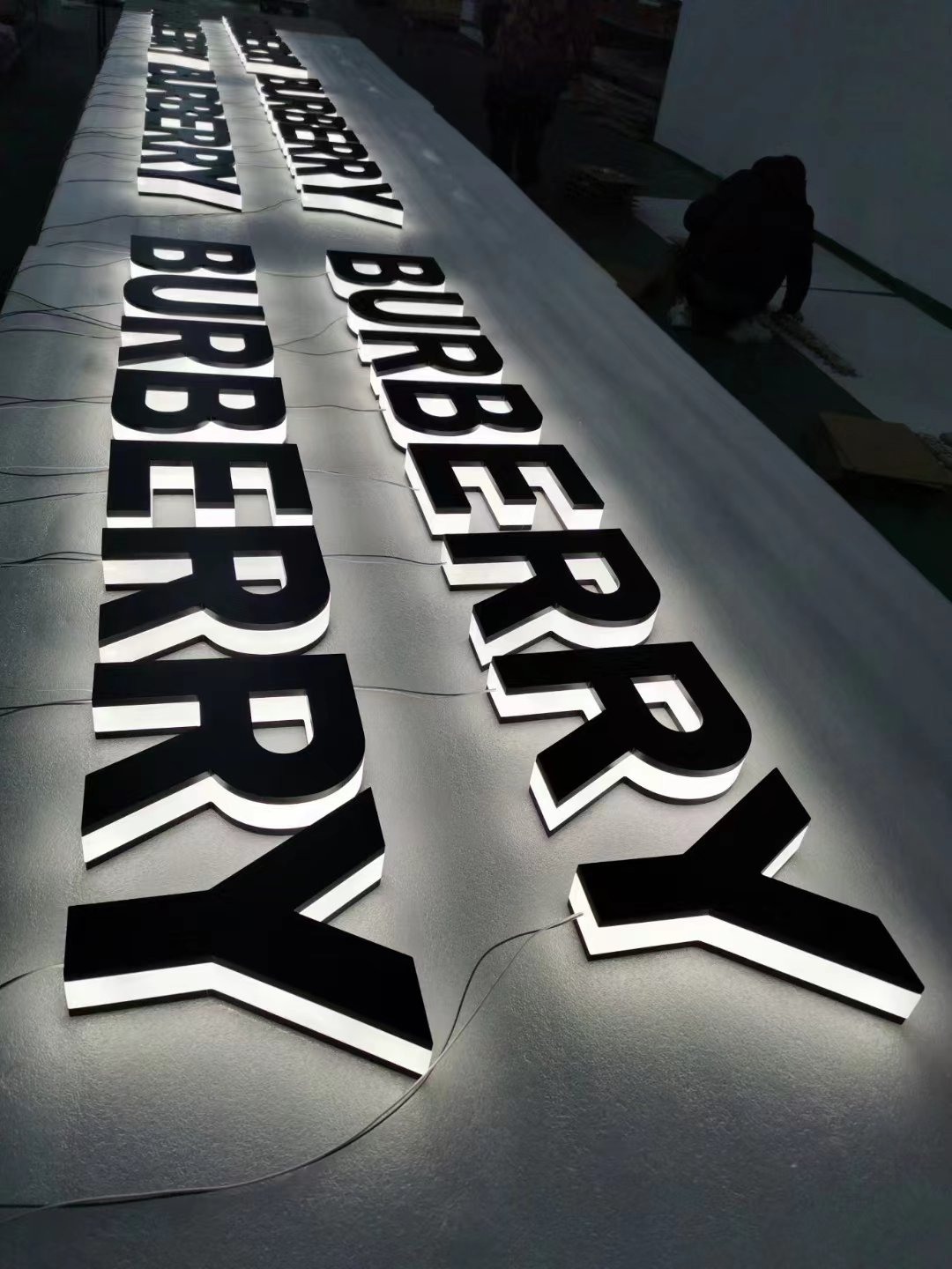 Stainless Steel Waterproof Outdoor LED Sign for Shop Frontlit Letter Board for Storefront Smoke Shop advertising light boxes