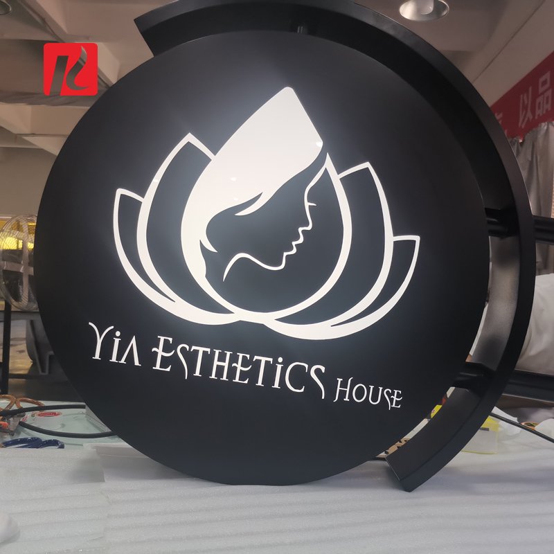 Kexian Custom Business Advertising Boards Outdoor Acrylic Light Box Sign Double Sides Advertising Illuminated Lightbox Signage
