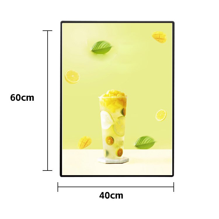 Advertising Led 40cm*60cm Ultra Thin Lightbox Display for Restaurants Shops Takeaways Hanging Frame