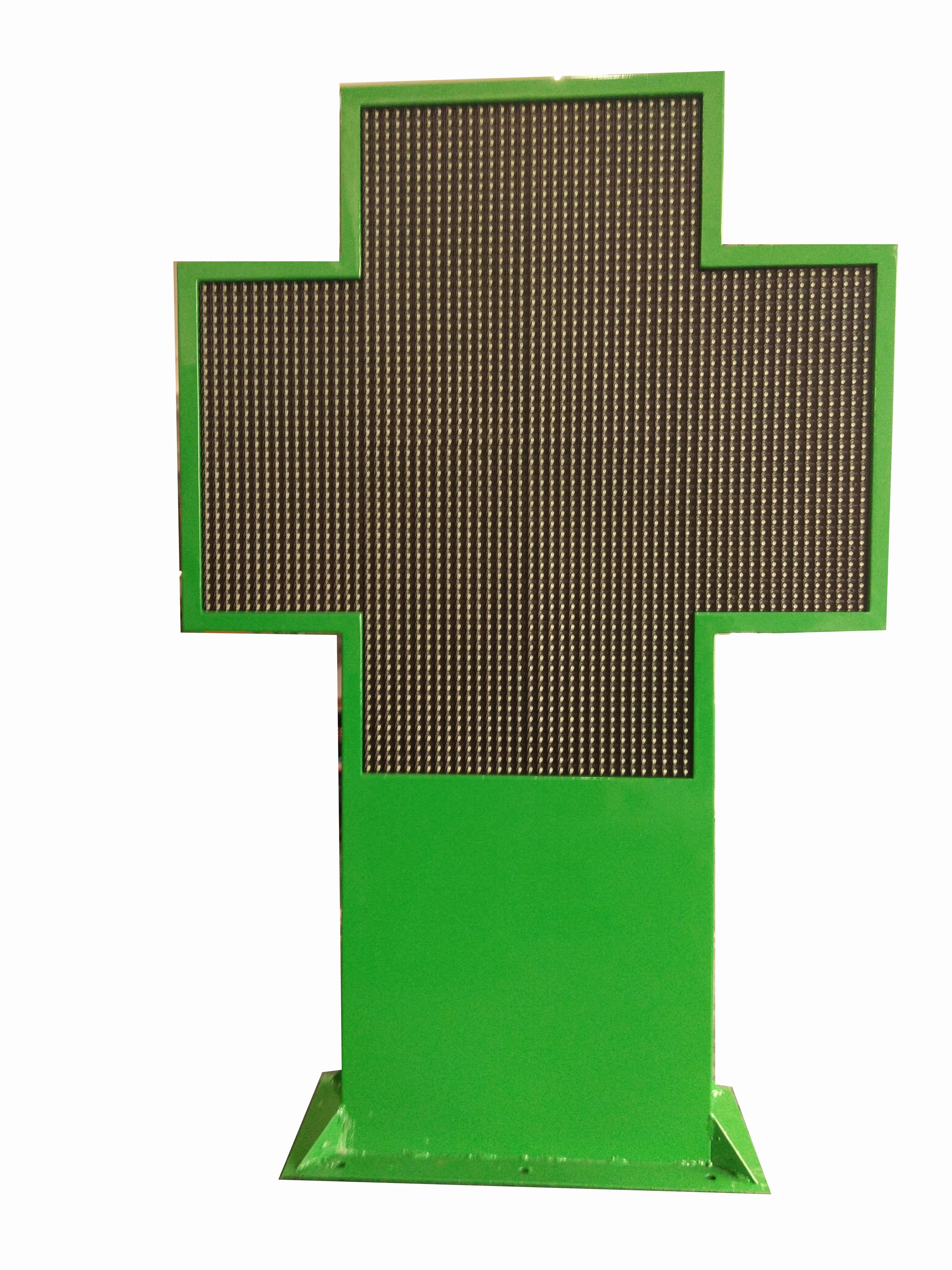 Hot Sell Big Programmable Outdoor Waterproof Double Side LED Pharmacy Cross Sign Board For Pharmacy& Church