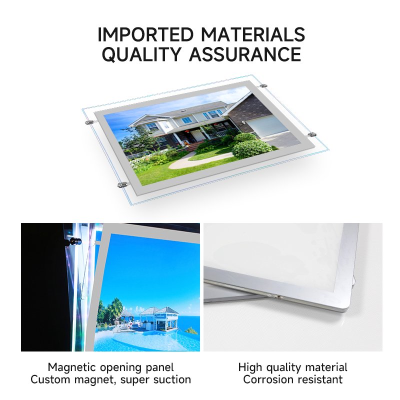Picture Frame Acrylic Product Displays Backlit Led Light Box Large Picture Jewelry Advertising Board Light Boxes