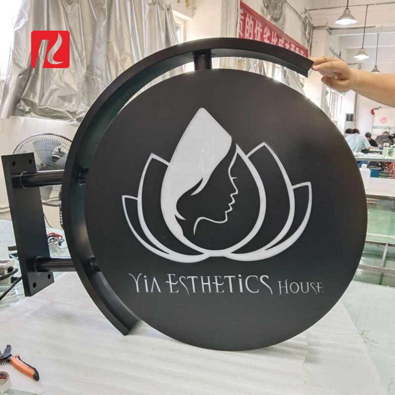 Kexian Custom Acrylic Double Sided Outdoor Light Boxes Advertising Name Boards for Shop Light Box