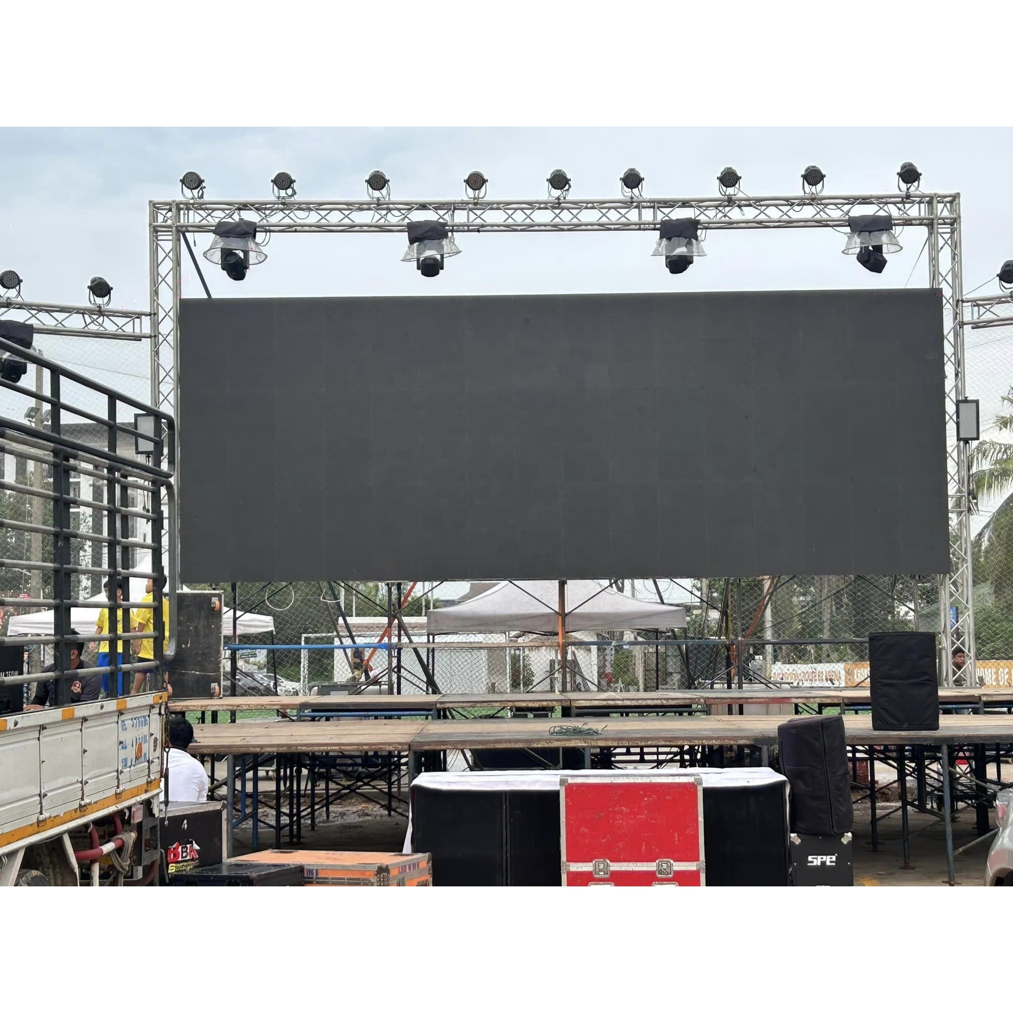 P3.91 led board display outdoor rental with 500*500mm led panels