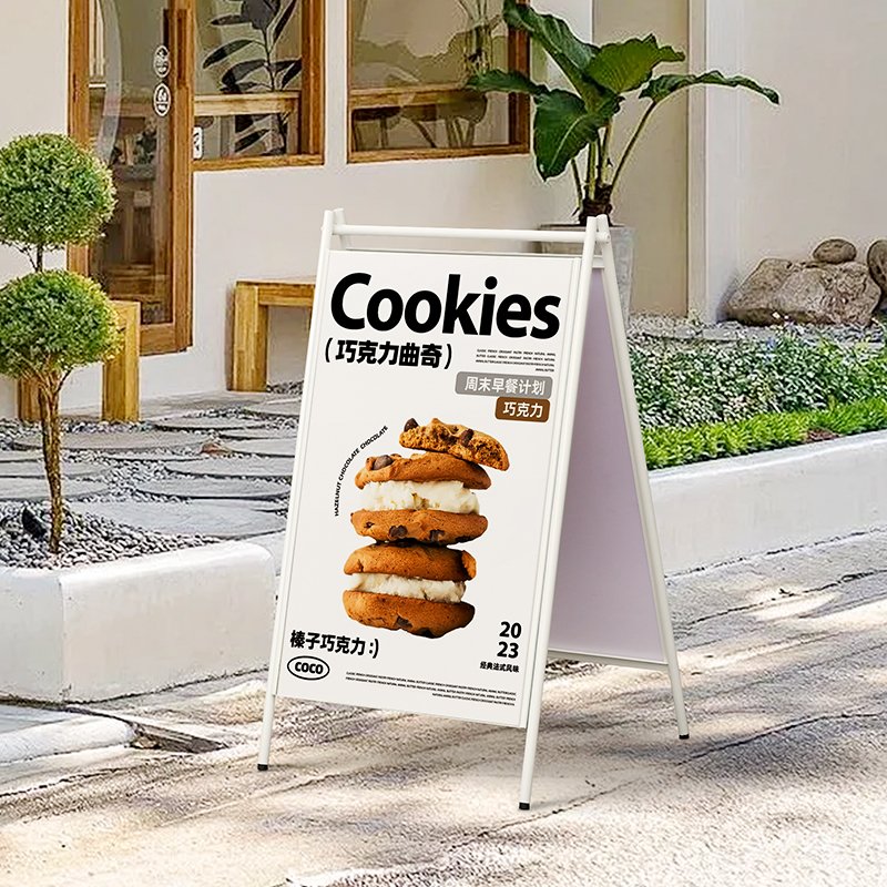 Foam Board poster Frame Sidewalk Sign advertising boards double sided display poster standing Outdoor Heavy Duty Metal billboard
