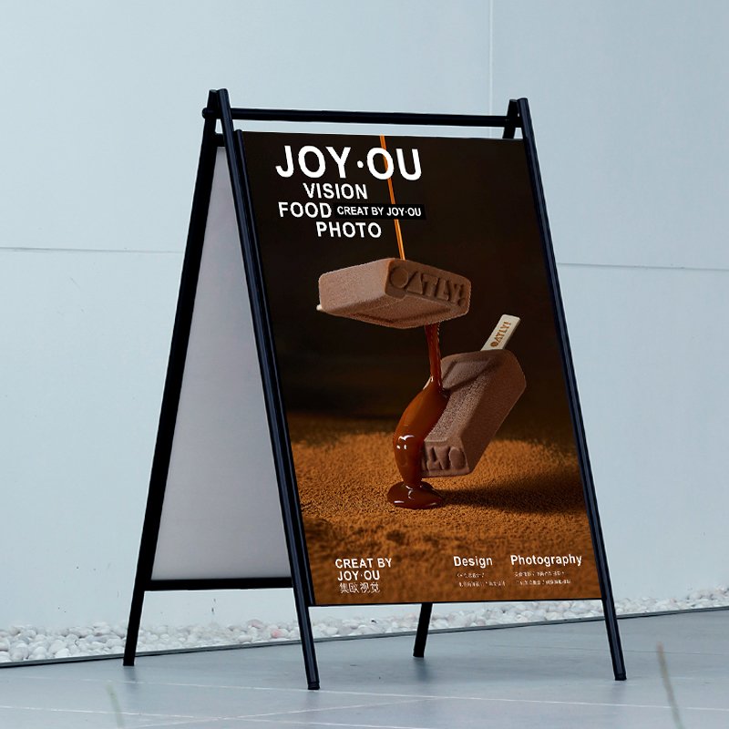 Foam Board poster Frame Sidewalk Sign advertising boards double sided display poster standing Outdoor Heavy Duty Metal billboard