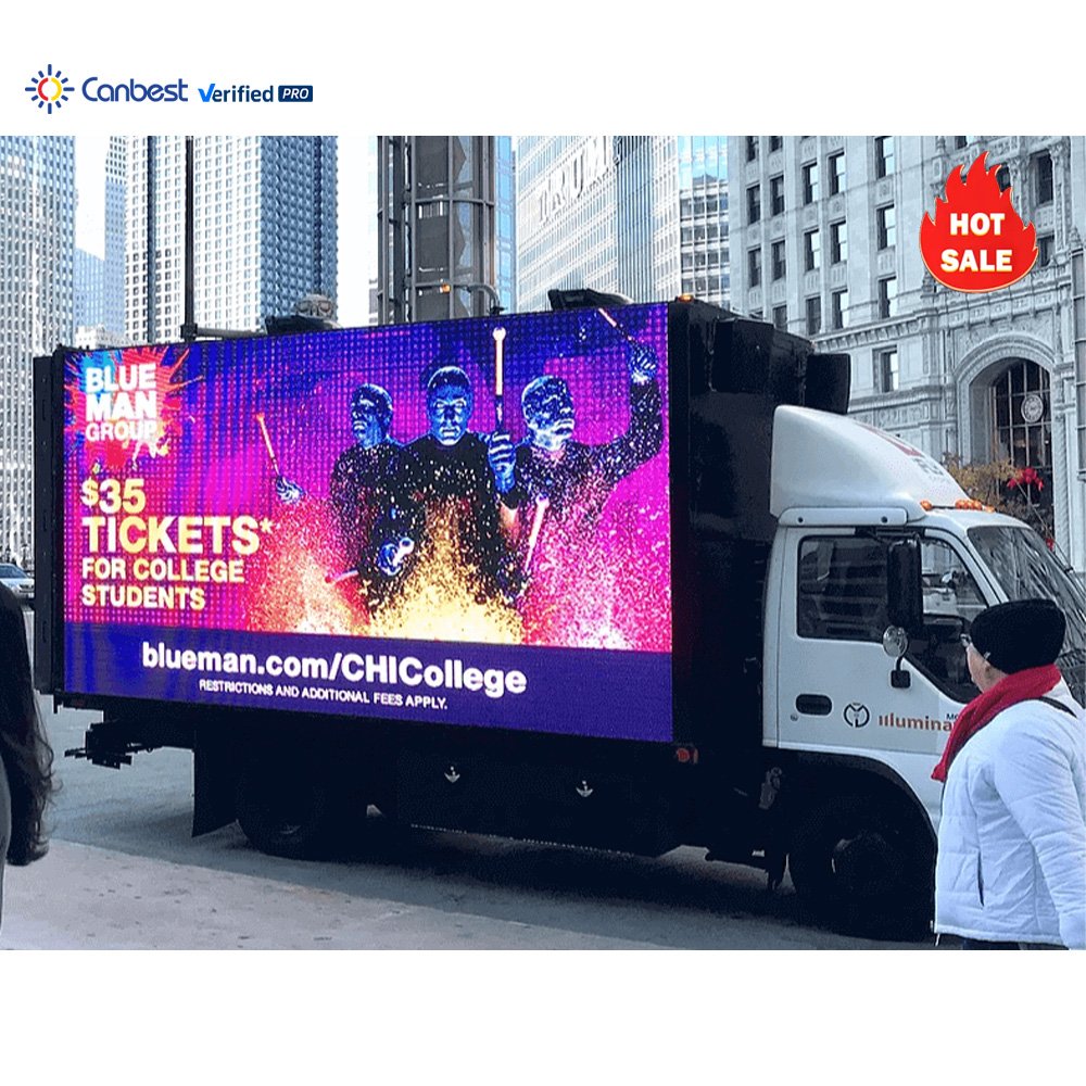 Outdoor P4 4Mm P8 Vehicle Led Screen Commercial Led Mobile Billboard Display For Sale Truck Mounted Led Bill Boards