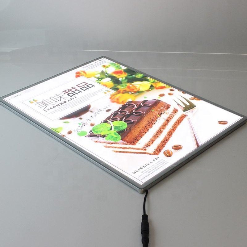 A1 A2 A3 A4 Frameless LED Light Box For Restaurant Cinema Marketing Hanging Display Frame Advertising Light Box Led Menu Board