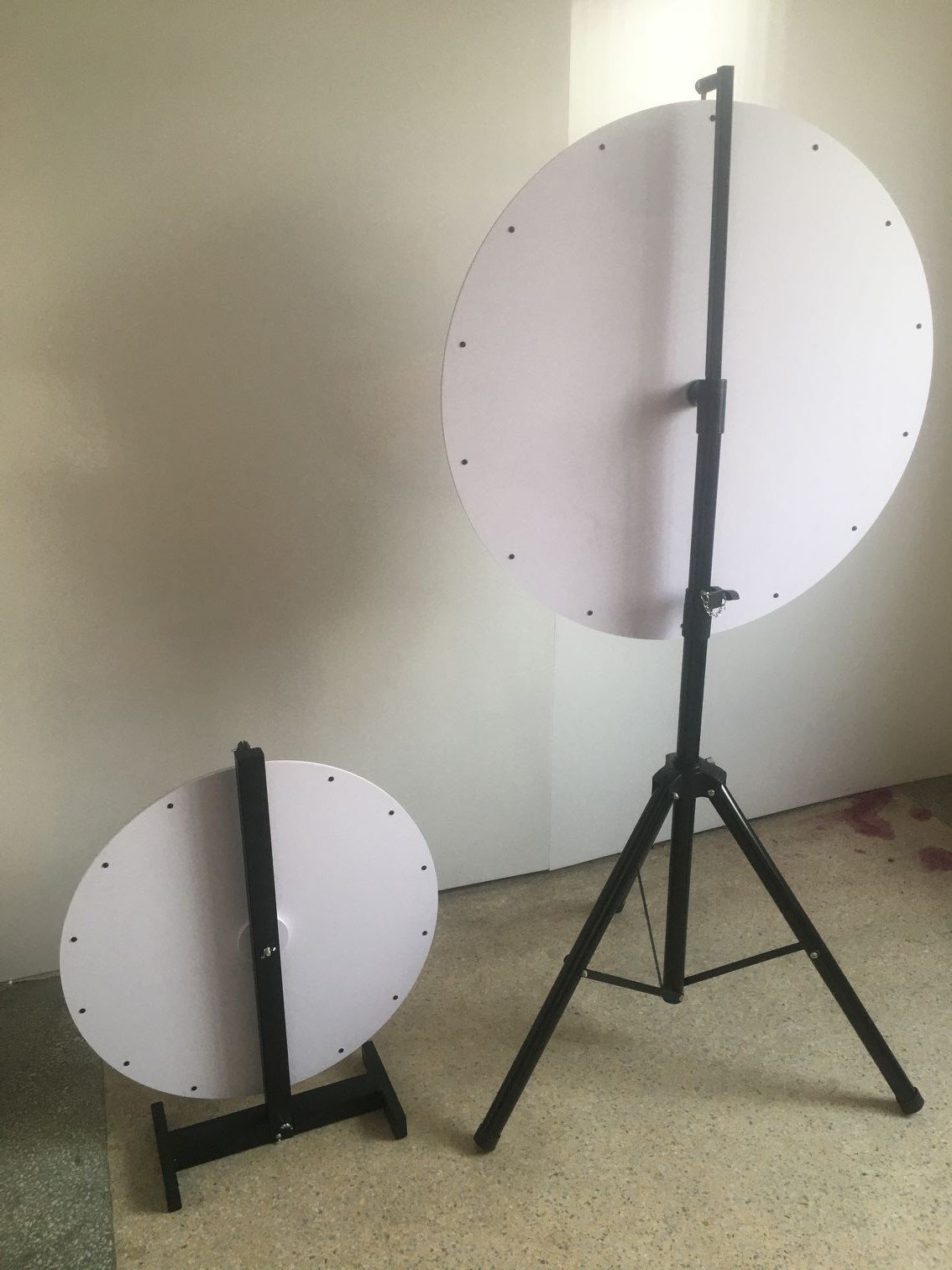 Prize Wheel with Folding Tripod Floor Stand Height Adjustable for Trade Show and Spin Game