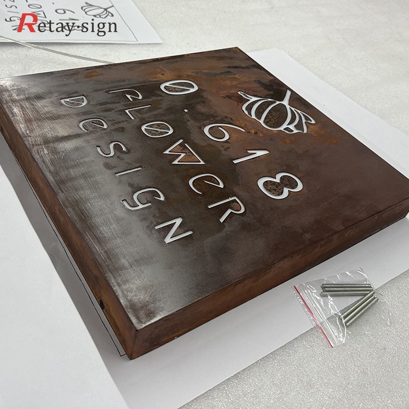 Outdoor construction home school club office wall advertising 3d light boxes sign boards