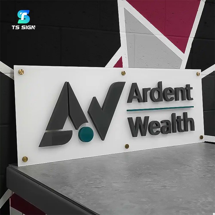 High Quality Acrylic Signage With 3D Channel Letter Customized Business Logo Wall Sign