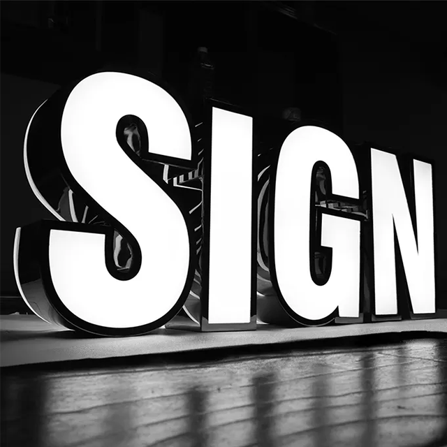Decorative Outdoor Waterproof brightness frontlit Letters 3D Logo led sign LED Signage Frontlit Business sign