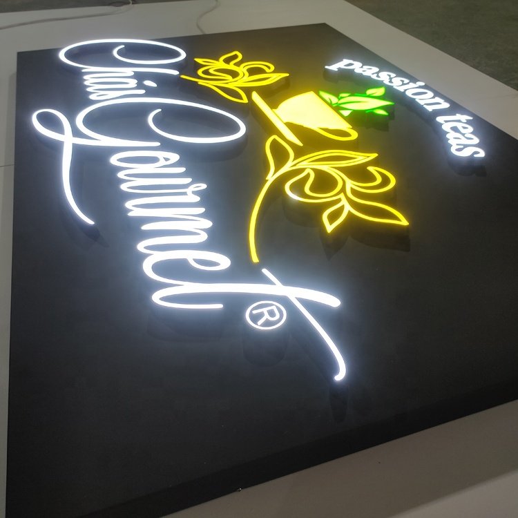 High quality stainless steel acrylic led letter lightbox led signboards custom advertising light boxes led sign for business