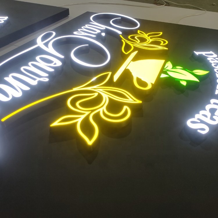 High quality stainless steel acrylic led letter lightbox led signboards custom advertising light boxes led sign for business