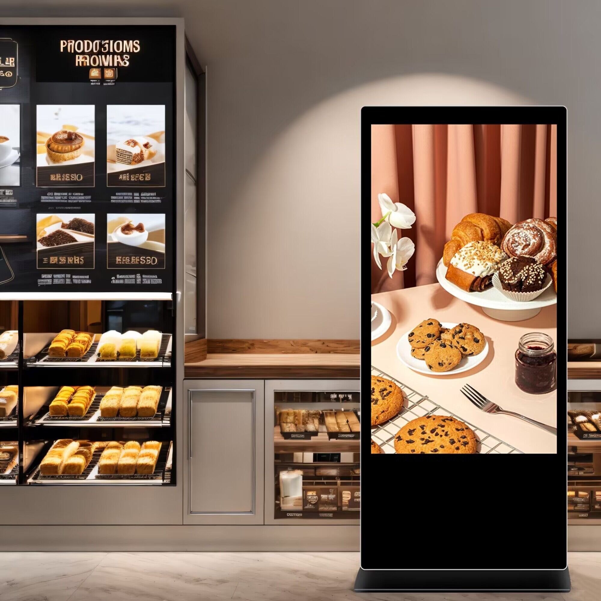 Floor Standing Vertical Interactive Digital Totem LCD TV Touch Screens Kiosk digital signage and displays 55 inch