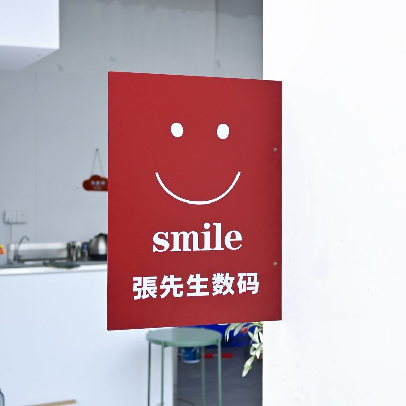 Commercial logo, stainless steel double-sided logo, outdoor door sign, advertising board
