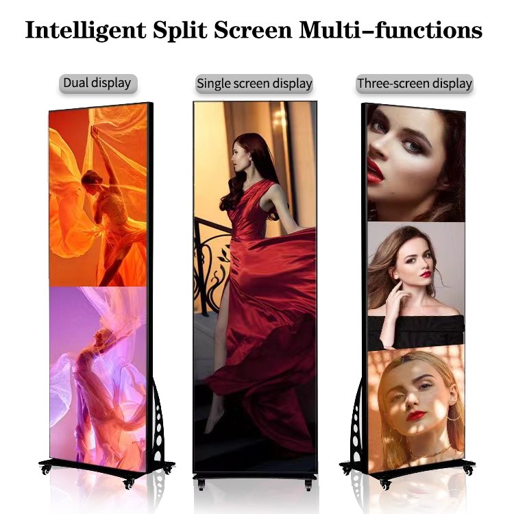 LED Indoor P2.5 Portable Smart Advertising Player led screen Poster Display for Shopping mall