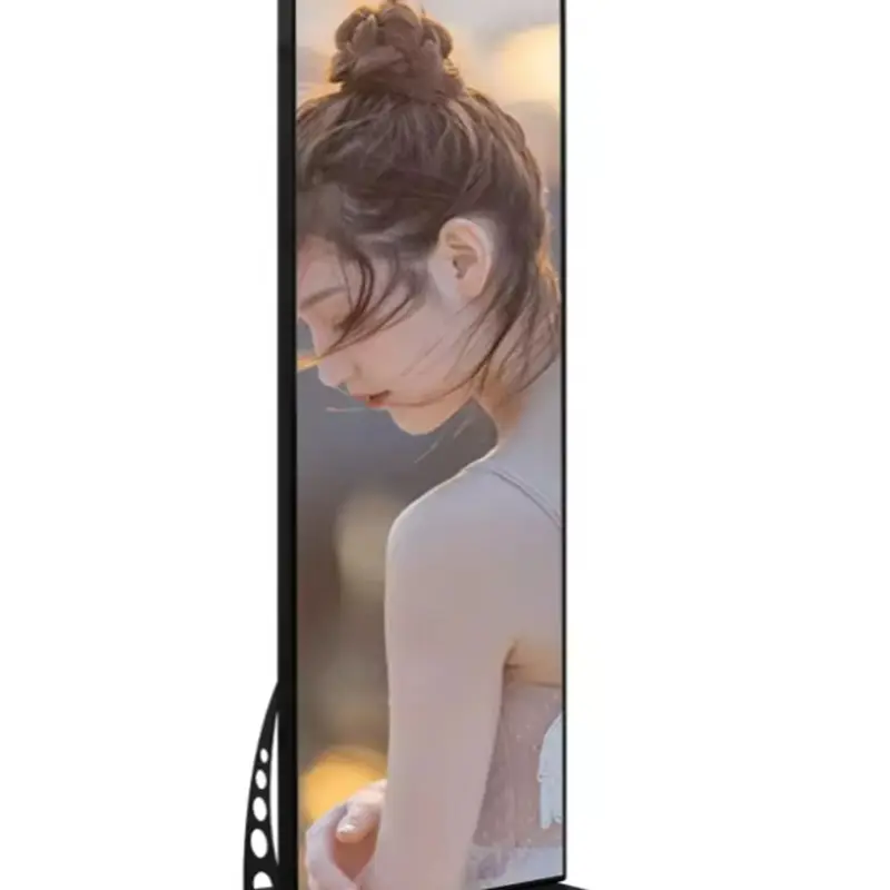 P1.86 Indoor full color Floor Standing Advertising Mirror Poster Led Screen Led Display Poster Screen