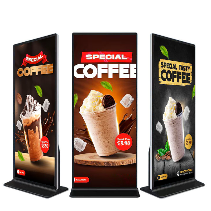 CSJ New Advertising Machine 75 86 Inch 4k Full-Screen Vertical Advertising Touch Display Digital Advertising Board For Indoor