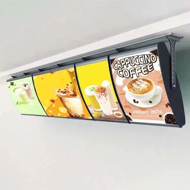 Fast Food Cafe Menu Board Display Illuminated Led Menu Backlit Advertising Order Food Advertising Light Box