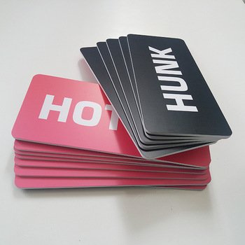 full color printing desk holder foam board L shape pvc advertising sign