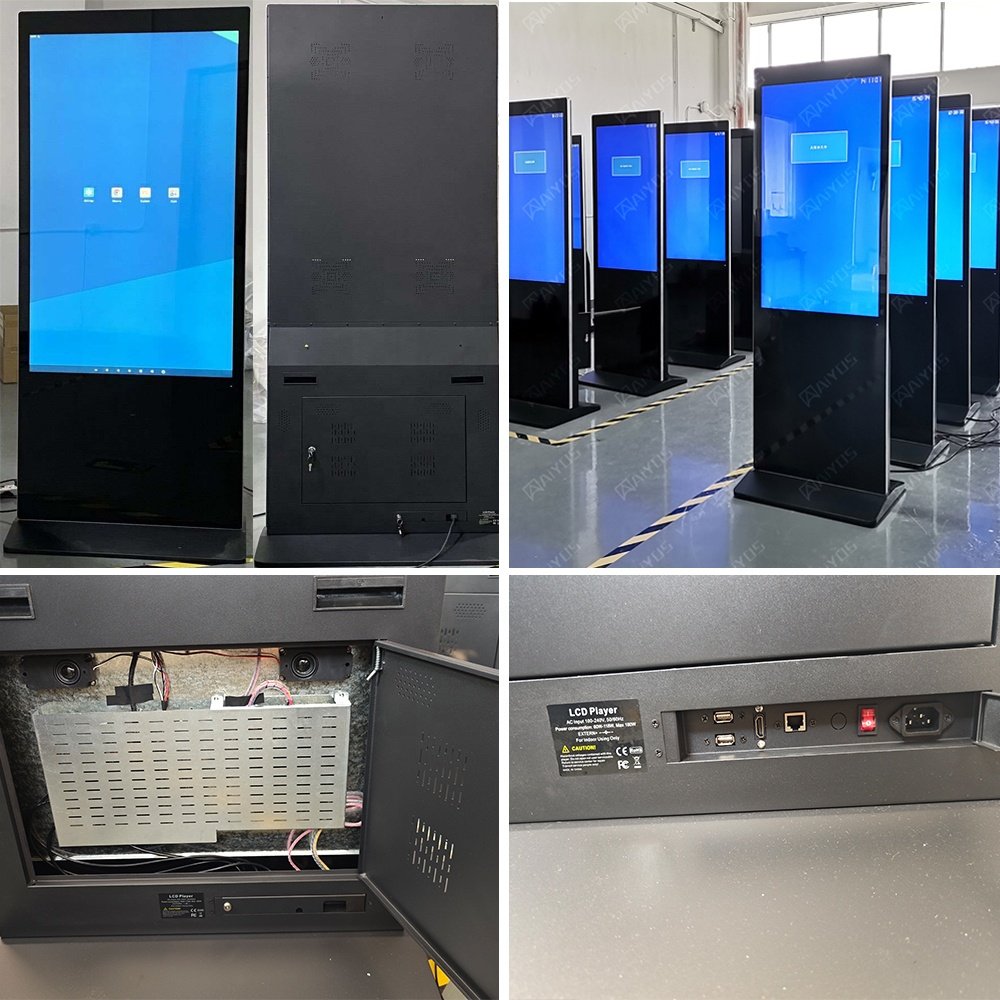 Indoor 55 Inch Touch Digital Signage Kiosk LCD Display Advertising Display Digital Menu Board Advertising Screens