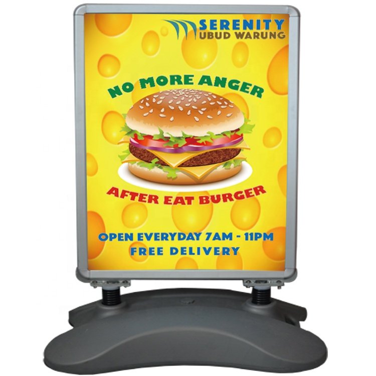 outdoor A board waterbase A board A1 pavement signs display for advertising