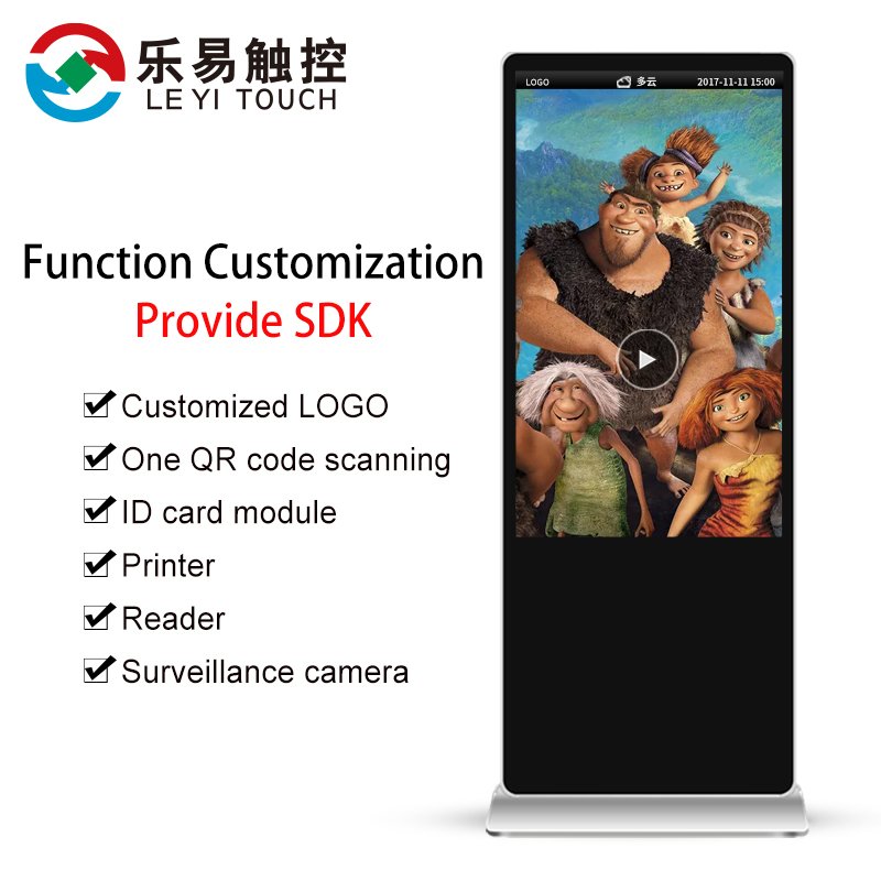 4k 43 Inch Lcd Advertising Display Floor Standing China Digital Signage Media Player Custom Display For Advertising