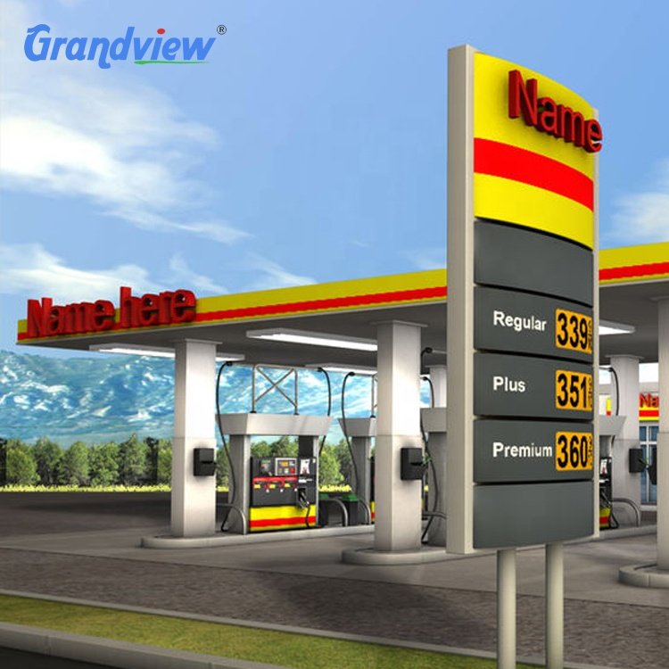 Wholesale factory cheap led pylon sign advertising board cheap aluminum petrol gas station pylon sign