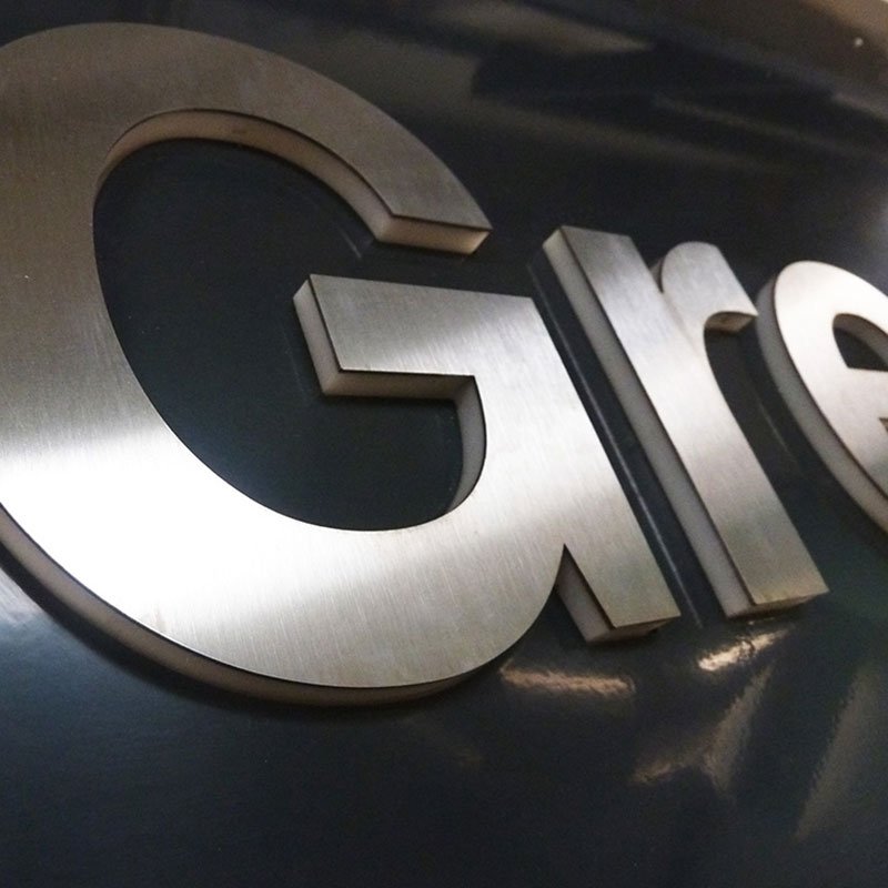 Outdoor Business Sign Word Logo Signage Stainless Steel Led Sign Board Outdoor Advertising Indoor Acrylic Led Light Sign Letter