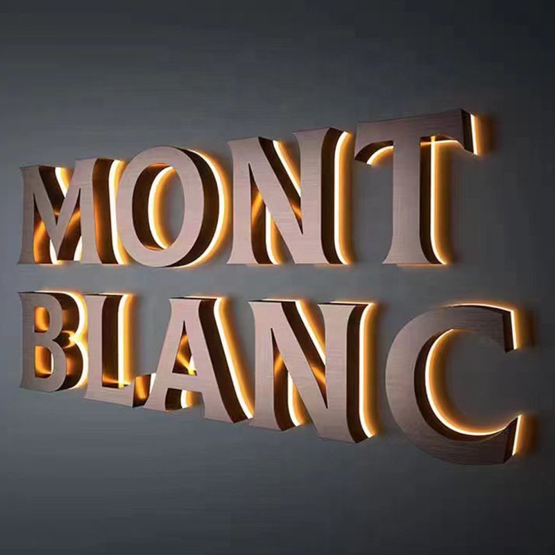 Factory Supply Price 3d Indoor/Outdoor LED Backlight Metal Face Led Full-Lit Channel Letters Sign Advertising Boards