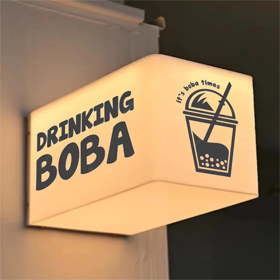 Menu Board Restaurant Commercial Advertising Board Led Light Customized Acrylic Box Sign