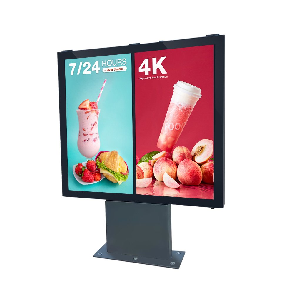 IP67 Waterproof Outdoor Smart Digital Signage 1*3 Drive Thru Menu Boards for Shopping Malls Restaurant