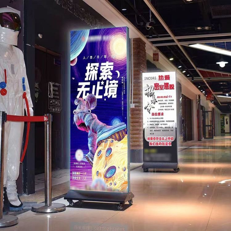 good reputation led moving signboard shopping malls promotional posters LED Marketing display stand luminous billboard