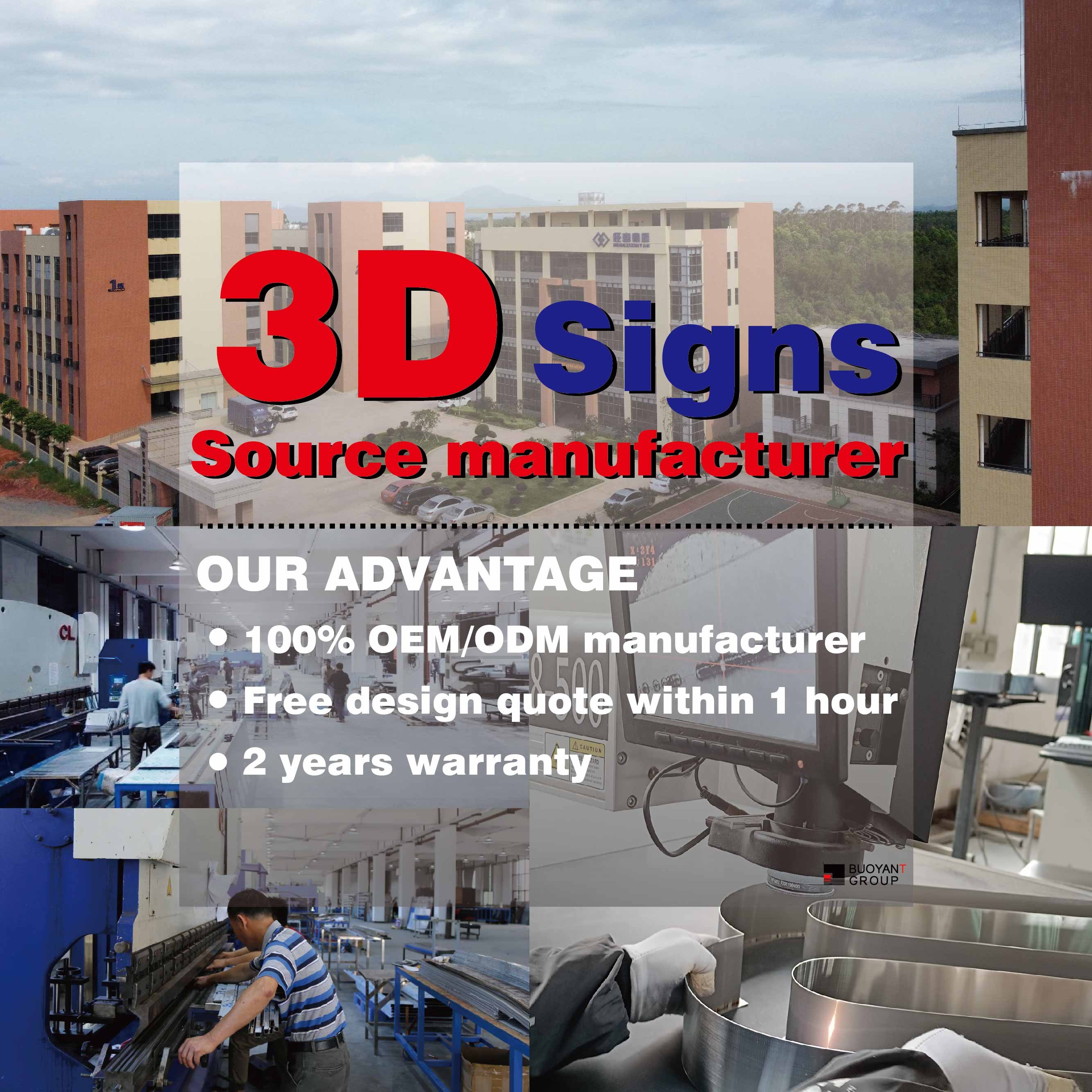 Customized led Acrylic Metal With Multiple Colors And Materials custom made led light sign Logo Sign Custom Outdoor Indoor