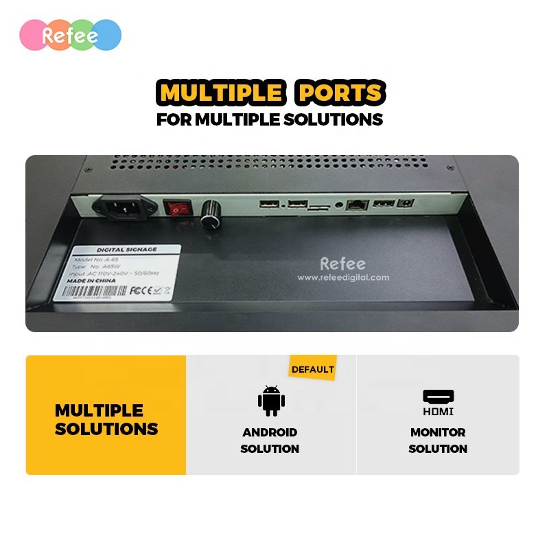 Shop 55 65 Inch 3000 Nit High Brightness Monitors Hanging Advertising Digital Signage Facing Window Lcd Screen Display