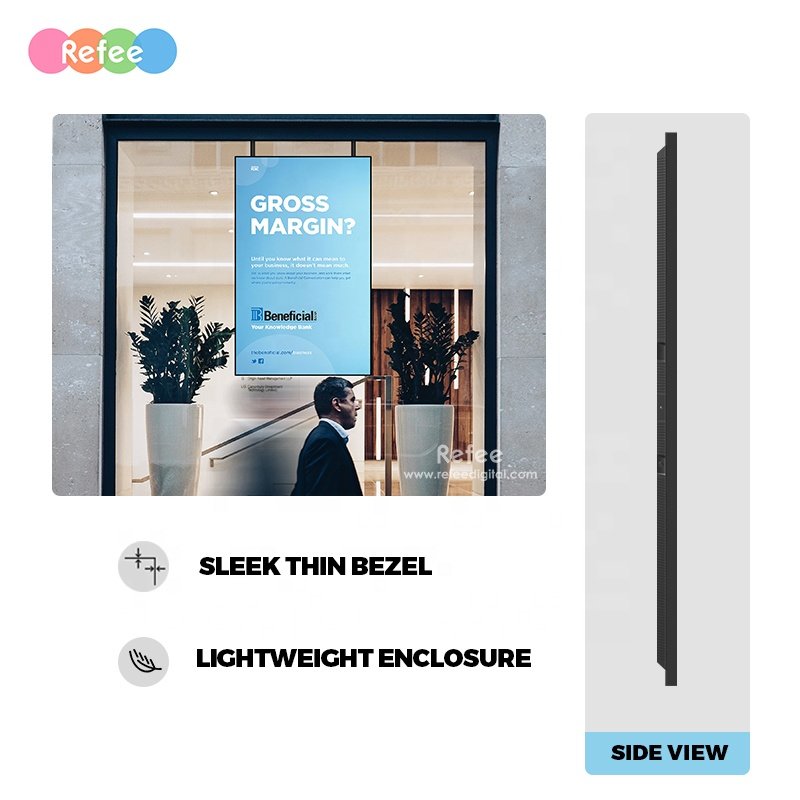 Shop 55 65 Inch 3000 Nit High Brightness Monitors Hanging Advertising Digital Signage Facing Window Lcd Screen Display