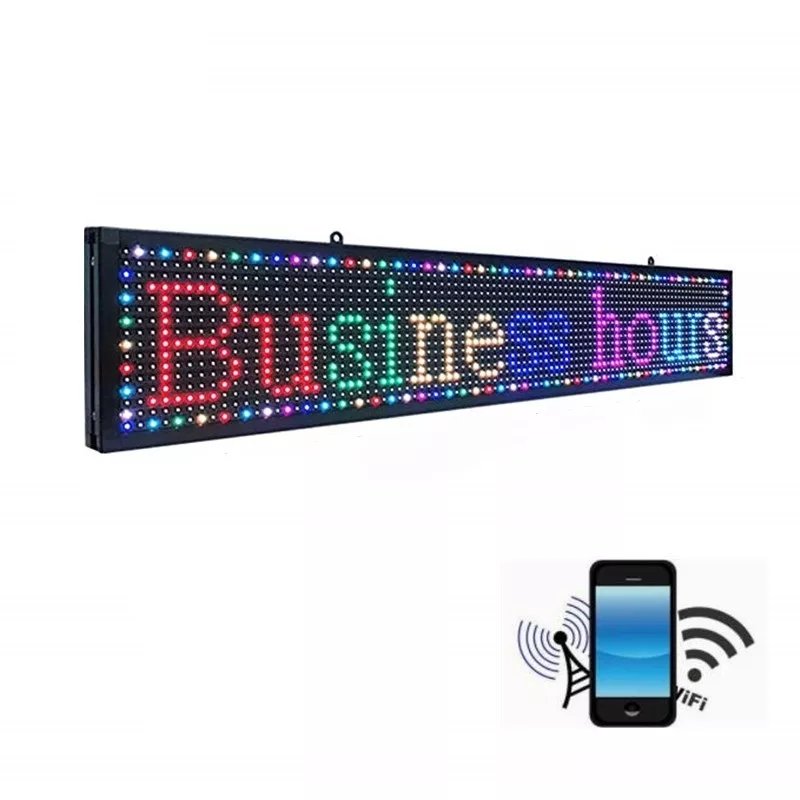 outdoor capacitive p5p10 wifi led moving programmable scrolling message sign board