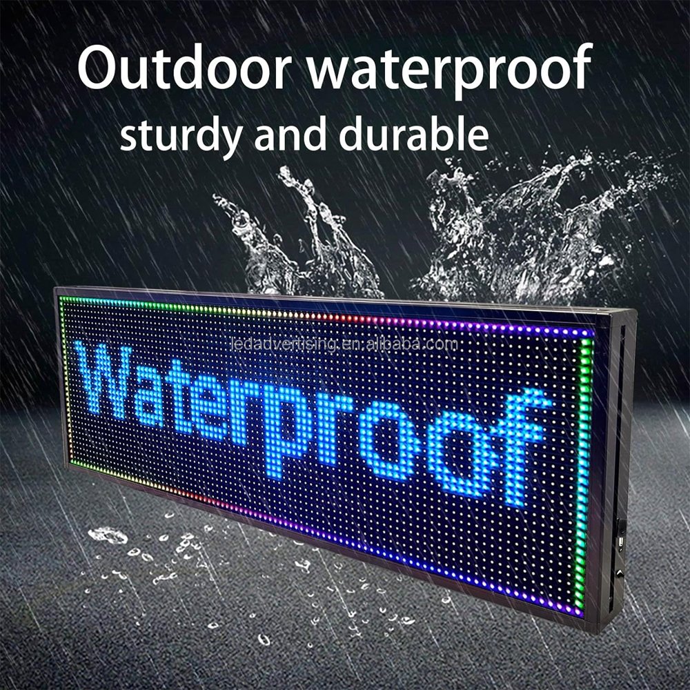 outdoor capacitive p5p10 wifi led moving programmable scrolling message sign board