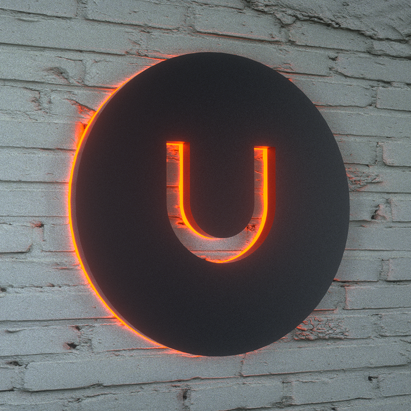 stainless steel led letter light sign custom led backlit letter logo sign back lighting up letters custom led sign for business