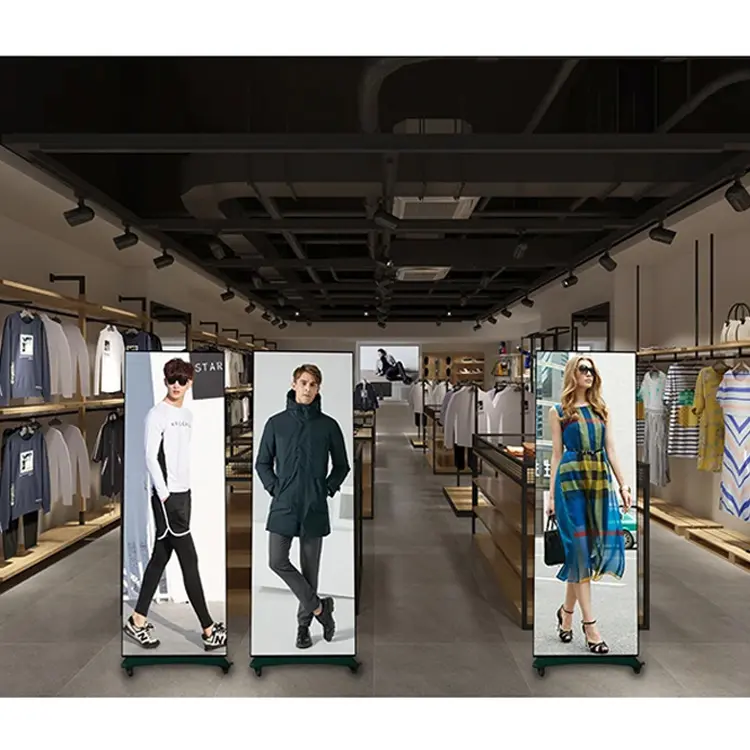 P1.8 P2 P2.5 P3 Digital Signage Advertising Screen Floor Standing Indoor LED Advertising Panel Board LED Poster Display
